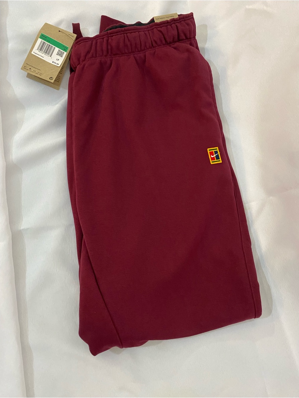 Nike Maroon Burgundy Sweatpants with Small Logo